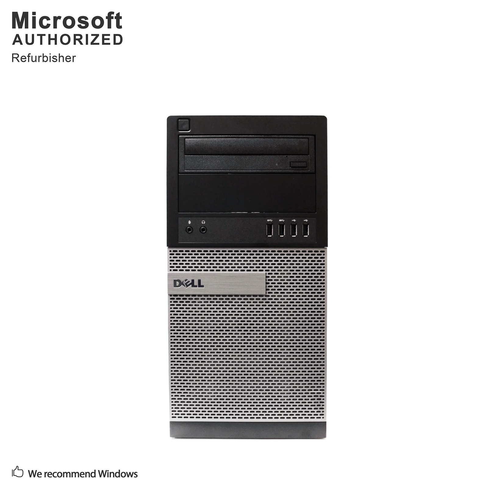 Used Grade A Dell OptiPlex 7010 Tower, Intel Quad Core I7-3770 up to 3.9G, 8G DDR3, 256G SSD, WiFi, BT 4.0, DVD, USB 3.0, VGA, DP, W10P64-Multi Languages Support (EN/ES/FR), 1 year warranty - image 2 of 7