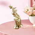 thumbnail image 4 of BSJJY Hands Holding Roses Resin Statue Desktop Ornaments Interior Sculpture Home Decor Wedding Gift Hand and Flower Figurine (Gold), 4 of 6