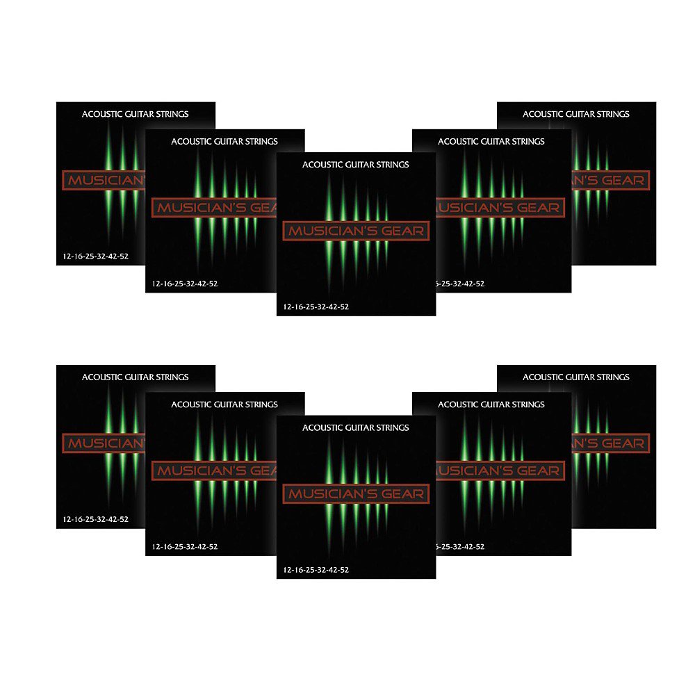 Musician's Gear Acoustic 12 80/20 Bronze Acoustic Guitar Strings 10