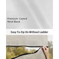 thumbnail image 6 of 4th of July RV Awning Sun Shade Screen 9'X7' American Flag Watermelon Truck Mesh Sunscreen Patriotic Stars Awning Shade Screen with Zipper UV Blocker Completed Kits for RV Motorhome Camper, 6 of 7