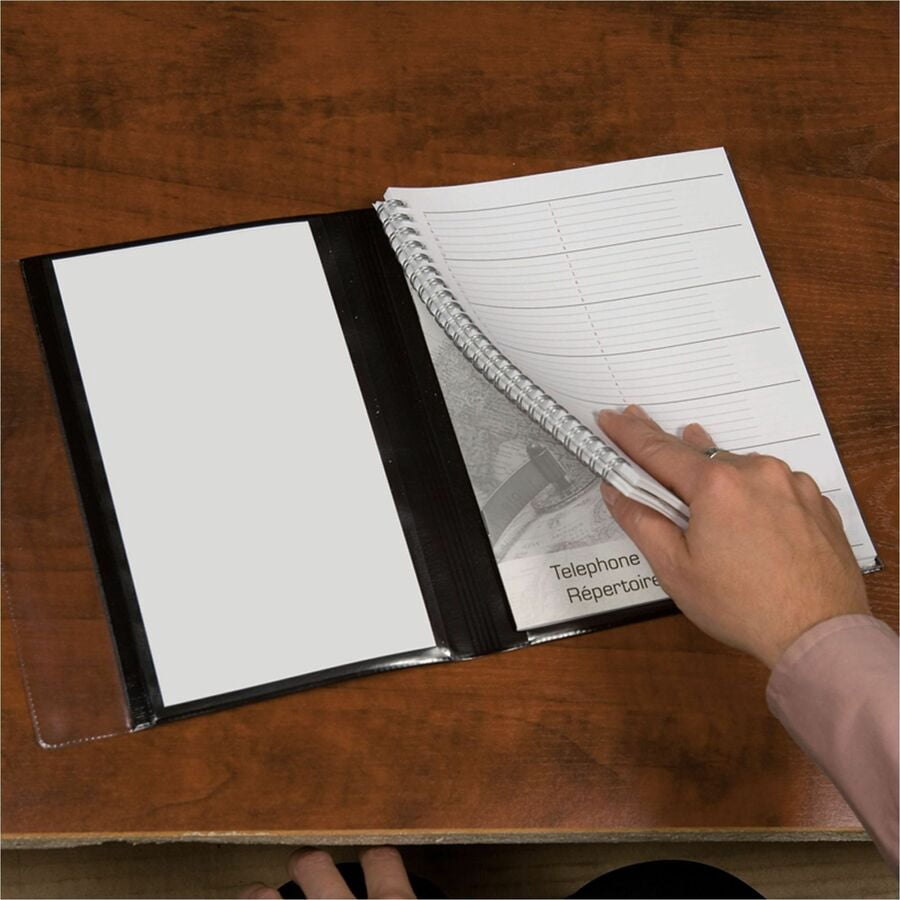 Brownline Pre-Vu Weekly Planner, Transparent Section, English, Black [CB920.BLK] (cb920blk)