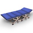 thumbnail image 1 of FICISOG Folding Camping Cots,900lbs Double Layer Oxford Strong Heavy Duty Wide Cots,with Carry Bag&mattress, 1 of 7