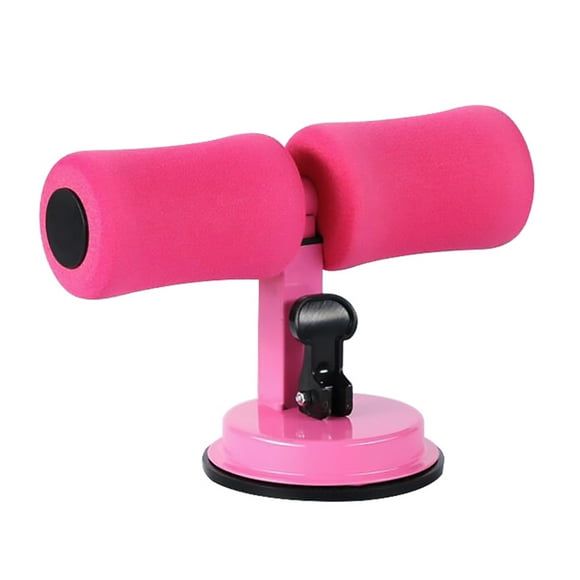 kurtrusly Women Men Sit-up Exercise Training Tool Unisex Abdominal Muscle Strength Training Bar with Suction Cup, Pink