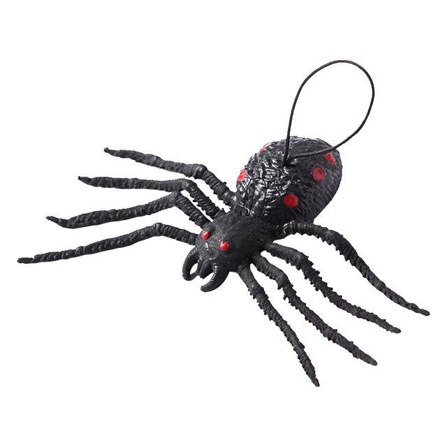 Ofertas relámpago de decoración de Halloween de XIUH, barra de juguetes de broma de Halloween, diseño de ambiente, araña de goma de simulación súper grande, accesorios de Halloween