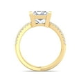 thumbnail image 5 of Austin - Moissanite Princess Cut Lab Diamond Engagement Ring With Criss Cross PavÃ© Band, 5 of 7
