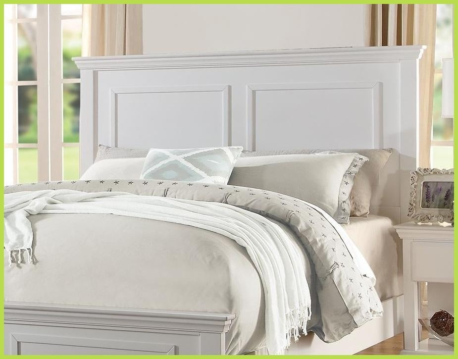 Eastern King Size Rubberwood Plywood Bed Frame with High Panel Headboard - White Modern Bedroom Furniture