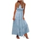 thumbnail image 1 of Vestidos Para Mujer Vestidos Midi Moda Casual Estampado Sin Mangas Encaje Patchwork Chaleco Vestido Largo Odeerbi  ODB162608, 1 of 8