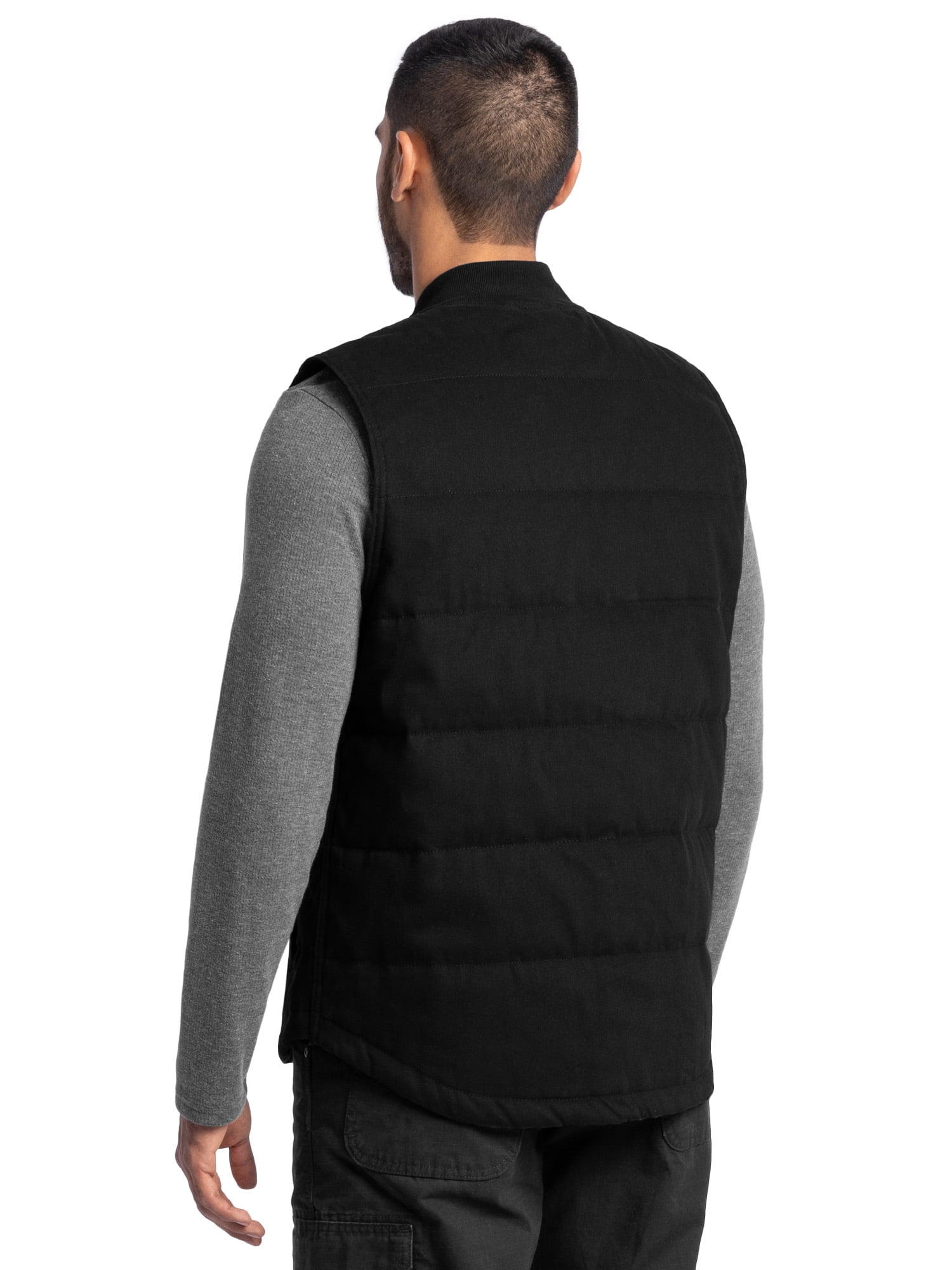 Wrangler Workwear Men's Quilted Duck Work Vest, Size Small to 3XL (Men's and Big Men's)