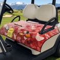 thumbnail image 2 of COEQINE Golf Cart Seat Covers with Carry Handle, Comfortable Golf Cart Seat Towel Blanket, Fits for EZGO Yamaha Club Car and Other 2-Seat Golf Carts, Valentines Day Red Pink Heart Oil-painting, 2 of 8