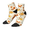 thumbnail image 2 of Bingfone Flower Fox Design Patterned Men'S Women'S Casual Cotton Socks, 2 of 9