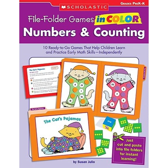 Pre-Owned Numbers & Counting, Grades PreK-K: 10 Ready-To-Go Games That Help Children Learn and Practice Early Math Skills--Independently! (Paperback) 0439465923 9780439465922