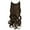 Dark Brown Mix Ash Blonde, variant on SHCKE 20 Inch 150g Secret Hair Extensions Curly Invisible Hair Extensions with Transparent Adjustable Wire Removable Secure Clips Synthetic Hairpieces for Women Natural Black