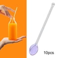 thumbnail image 4 of 10 cucharas para té helado resistentes al calor para agitar café expreso o té, cuchara de vidrio para agitar Púrpura, 4 of 9