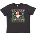 thumbnail image 3 of Inktastic Merry Christmas Sloth and Llama Ugly Sweater Style Youth T-Shirt, 3 of 5