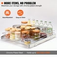thumbnail image 4 of VEVOR 17"W x 21"D Pull Out Cabinet Organizer, Heavy Duty Slide Out Pantry Shelves, Chrome-Plated Steel Roll Out Drawers, Sliding Drawer Storage for Home, Inside Kitchen Cabinet, Bathroom, Under Sink, 4 of 9