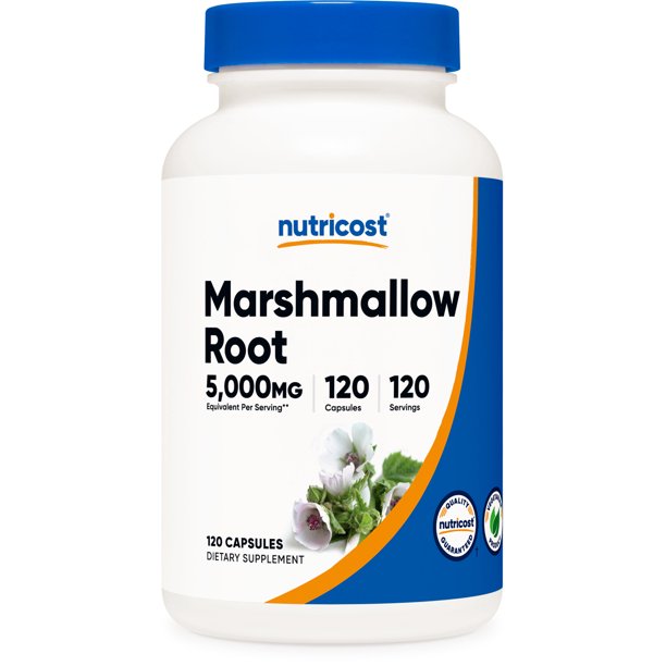 Nutricost Marshmallow Root 500mg, 120 Vegetarian Capsules NonGMO