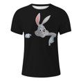 thumbnail image 2 of YDLCAFD Men's Easter Rabbit Print Short Sleeve Male Casual Shirt Spring And Summer, 2 of 4