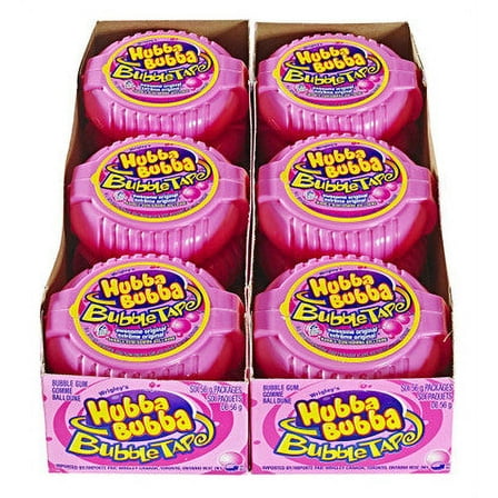 Hubba Bubba Bubble Tape, Awesome Original, 6 Feet of Gum, (12pk)