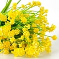 thumbnail image 2 of 12Pcs Corn Flower Artificial Flowers Outdoor UV Resistant Fake Flowers,Faux Plastic Flower Greenery Shrubs Plants for Cemetery Indoor Planter Home Garden Window Box Porch Summer Decor(White), 2 of 5