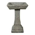 thumbnail image 5 of 22.8" Tall Outdoor Bird Bath for Garden -Concrete Modern Freestanding Square Birdbath for Garden, Patio, Lawn - Contemporary Birdbaths with Pedestal, 5 of 10