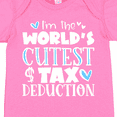 thumbnail image 4 of Inktastic I'm the World's Cutest Tax Deduction Blue Hearts Boys or Girls Baby Bodysuit, 4 of 5