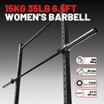 thumbnail image 3 of ROALW Olympic Barbell Bar 6.5 ft - 1,000 lb Capacity for Weightlifting, Powerlifting, Bench Press, Deadlift & Squat - Strength Training Barbell for Gym,Black Silver, 3 of 8