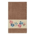 thumbnail image 3 of Authentic Hotel and Spa  Turkish Cotton Floral Vine Embroidered Latte Brown 4-piece Towel Set, 3 of 5