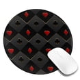 thumbnail image 2 of Disketp Red Poker Small Mouse Pad 7.9x7.9 Inches,Washable Round Mousepad For Office Laptop Computer,Non-Slip Rubber Base Mouse Pads For Wireless Mouse, 2 of 9