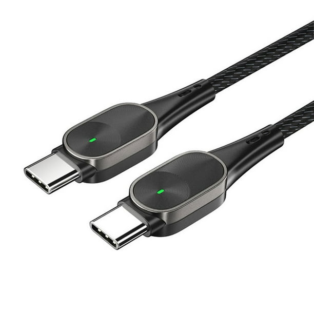 Methold Cable USB tipo C a USB C para S20 Mi 10 60W PD rápido Teléfono y Comunicación negro 1m
