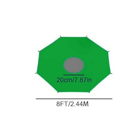 Zzbeans Trampoline Sun Shade Cover, UV Protection Waterproof Trampoline Top Cover, 6ft 8ft 10ft 12ft 14ft Trampoline Accessories for Outdoor Backyard Playground, Green