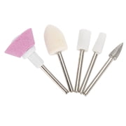 Mgaxyff 5pcs / Set Ceramic Metal Nail Drill Bits Manicure Pedicure Machine Rotary Burr Accessory, Pedicure Machine Accessory , Pedicure Bits