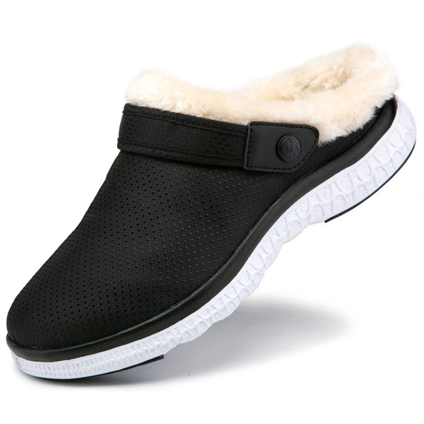 Mens Womens Lined Clogs Winter Slippers Arch Support House Slippers