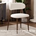 thumbnail image 6 of Leumius Dining Chairs Set of 2,Upholstered Dining Chairs with Curved Backrest, Modern Kitchen & Dining Room Chairs with Metal Leg for Dining Room, Restaurant,Walnut+Beige, 6 of 12