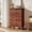 Walnut, variant on Litake Fluted Dresser for Bedroom with 5 Deep Drawers, 47.2 in Tall Chest of Drawers, Curved Profile Design, Modern Wooden Dresser, for Living Room, Kids Room, Hallway, Black
