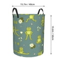 thumbnail image 4 of DouZhe Waterproof Collapsible Large Laundry Baskets, Funny Cute Yoga Frogs Prints Circular Hamper with Handles, 4 of 7