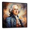 thumbnail image 2 of Designart "Portrait of President George Washington I" People Framed Wall Art - Blue President/Political Hallway Framed Wall Art Decor, 2 of 6
