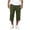 Army Green1, variant on Mens Cargo Capris Pant Loose Hiking Casual Pants Elastic Waist Summer Long Shorts Joggers with Pockets