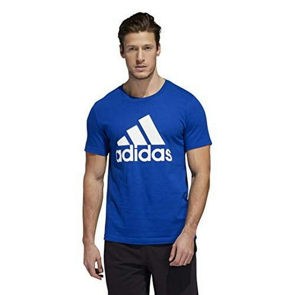Adidas Men's Basic Bos Tee Sport Shirt T-Shirt Athletic Work Out (Royal, XL)