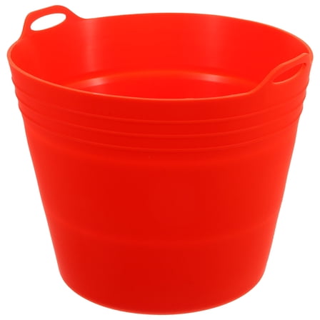 BESTYASH Barbecue Oil Bucket Liner Grill Drip Bucket Liner Orange Silicone 1Pcs