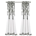 thumbnail image 2 of Lush Decor Tanisha - Juego de Cortinas para Ventanas filtrantes de luz, par - Estampado de Vid Floral, Hermoso, Moderno, Elegante decoraci&oacute;n del hogar, 52 Pulgadas de Ancho x 84 Pulgadas de, 2 of 9