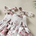 thumbnail image 6 of Douhoow Easter Baby Girl Romper Infant Flower Printed Sleeveless Buttons One Piece Jumpsuit, 6 of 8