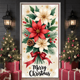 thumbnail image 3 of Festive Floral Happy Christmas Decorative Banner Holiday Bouquet for Festive Decoration Christmas Events Party, 3 of 9