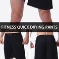 thumbnail image 4 of VONKY Polyester Men Basketball Pant Portable Replacement Solid Color Sweat Absorbent Drawstring Football Short Clothing Red L, 4 of 8