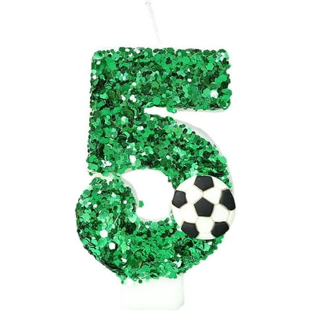

Yazoeiaing Birthday Candle Number 5 Soccer Cake Topper Green Soccer Birthday Candles for Cake Glitter Number 1 Candle Cake Topper for Anniversary Celebrations Supplies Q6C-1018