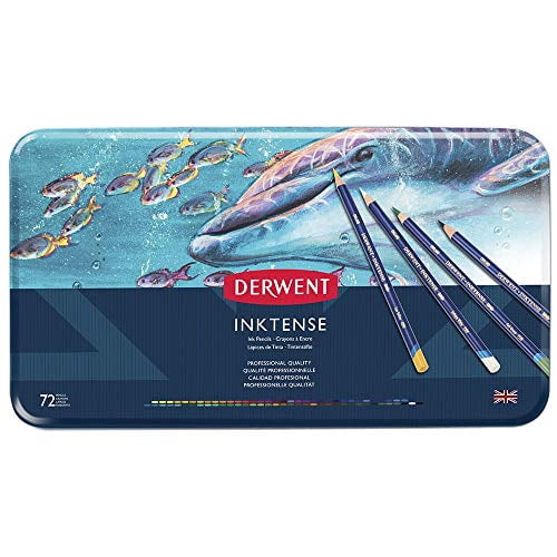 Derwent Colored Pencils Inktense Ink Pencils Drawing Art Metal Tin 72 Count 2301843 Assorted Walmart Com Walmart Com