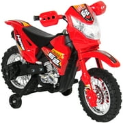Best Choice Products 6V Electric Kids Ride On Motorcycle Dirt Bike w Training Wheels Red by Best Choice Products