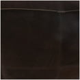 thumbnail image 5 of DecMode Patchwork Low Profile Square Dark Brown Leather Pouf with Patchwork Design, 5 of 15