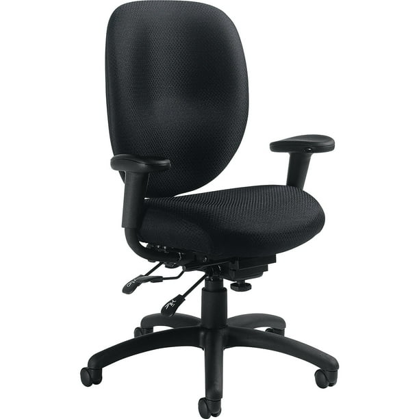 Global Offices To Go Fabric MultiFunction Task Chair with Arms Black (OTG11653QL10)