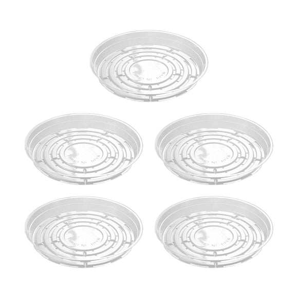 Bandejas para jardineras,Platillos para plantas Bandejas para plantas para interior y exterior Macetas,Platillo para maceta redondo transparente sin agujeros para plantas de 12 pulgadas