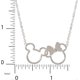 thumbnail image 3 of Disney Jewelry for Women and Girls, Mickey and Minnie Silver Plated Silhouette Pendant Necklace, 18 Inch Chain Mickey 90th Birthday Anniversary, 3 of 5